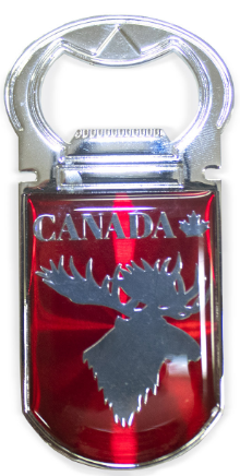 Canada Magnet Moose Bottle Opener Enamelled