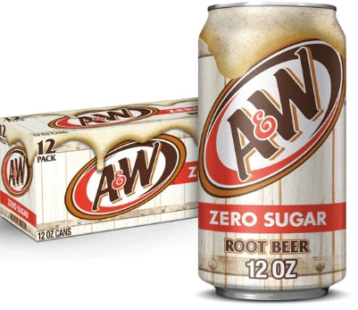 A&W - Root Beer ZERO 355mL Cans - Case of 12