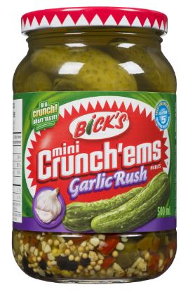 Bick's Mini Crunch'em Pickles Garlic Rush 500ml