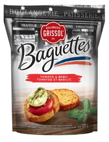 Classic Baguettes Tomato Basil 120g - Boulangerie Grissol