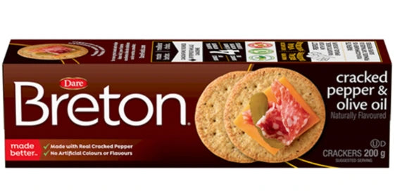 Dare Breton Cracked Pepper & Olive Oil Crackers 200g