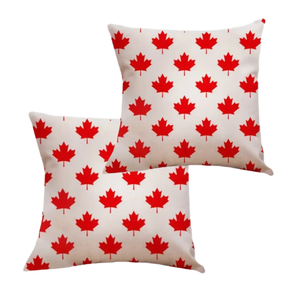 Canada Flag Maple Leaf Tiled Pillow 2-pack