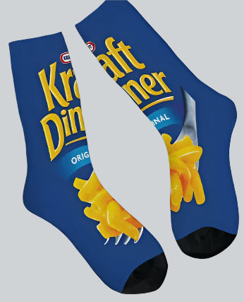 Canadian Kraft Dinner KD Mac & Cheese Socks - Unisex