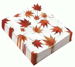 Canada Day Modern Leaf Napkins 16cmx16cm 20pk