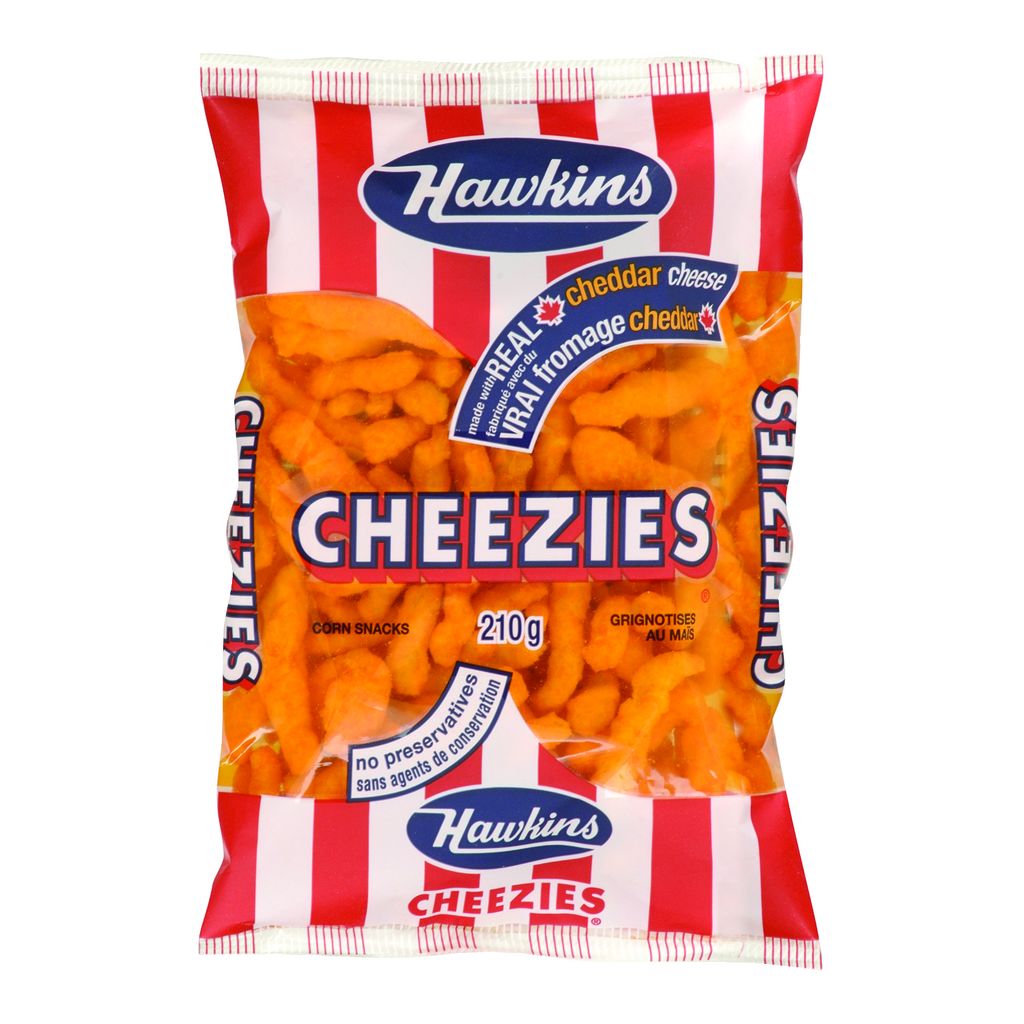 Hawkins Cheezies 210g-O Canada