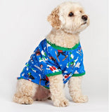 RetroSkiBluePajamaDogPuppyOutdoorCoatJacket