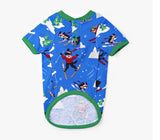 Retro Ski Dogs Blue Dog Pajama